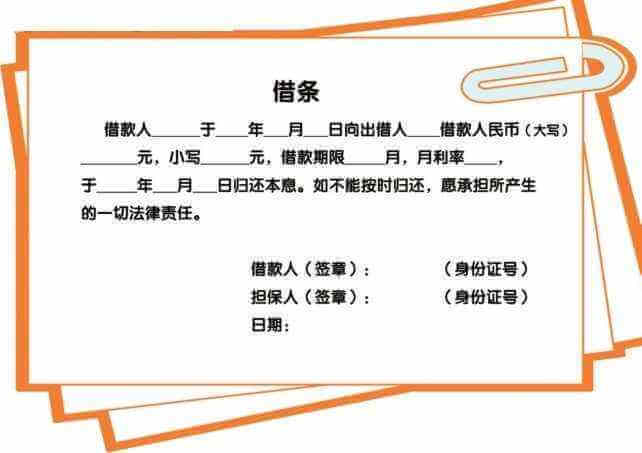 民法典实施后，最新借条模板（2024）