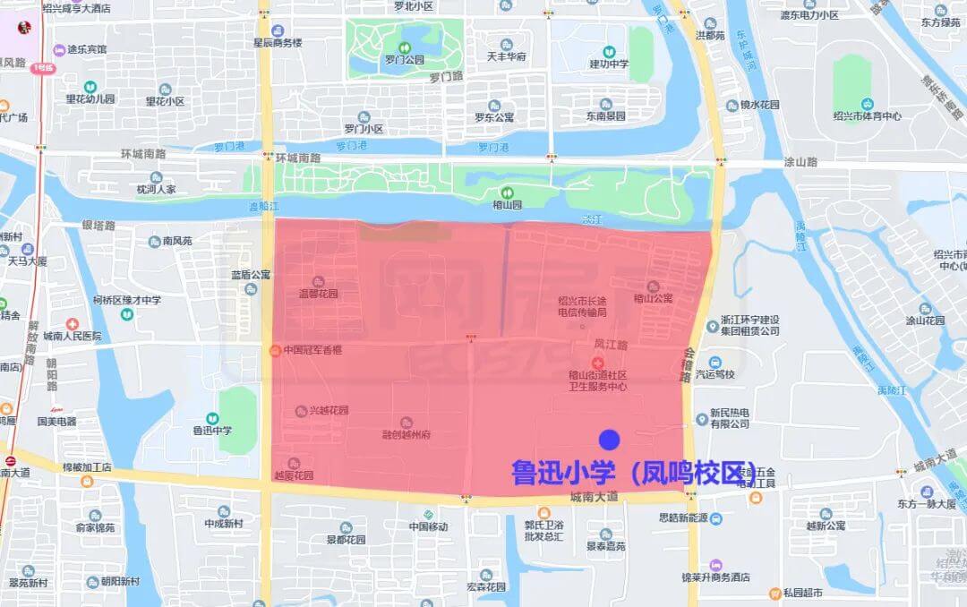 绍兴市越城区中小学施教范围（2022）