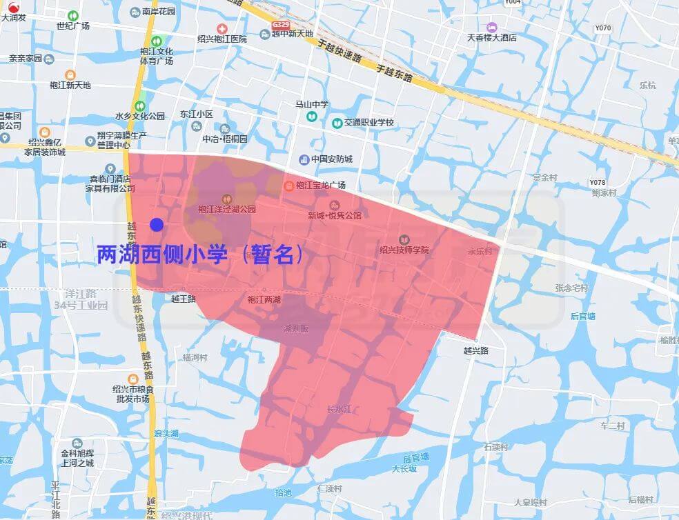 绍兴市越城区中小学施教范围（2022）