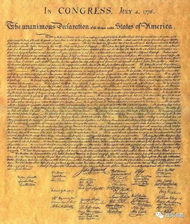 美国独立宣言全文（中英文）