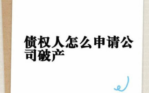 债权人破产申请书