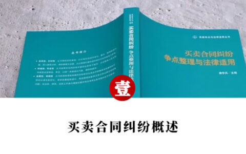 买卖合同纠纷争点整理与法律适用（唐学兵）