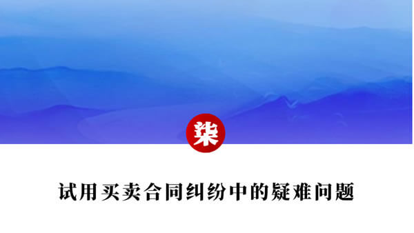 买卖合同纠纷争点整理与法律适用（唐学兵）